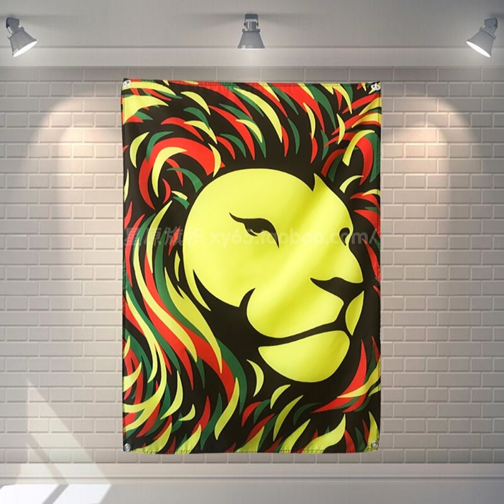 Drapeau tête de lion sénégal.