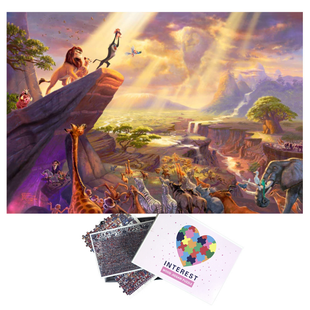 Puzzle roi lion couleur.
