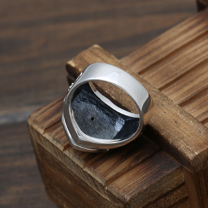 Bague Tête de Lion en Argent 925