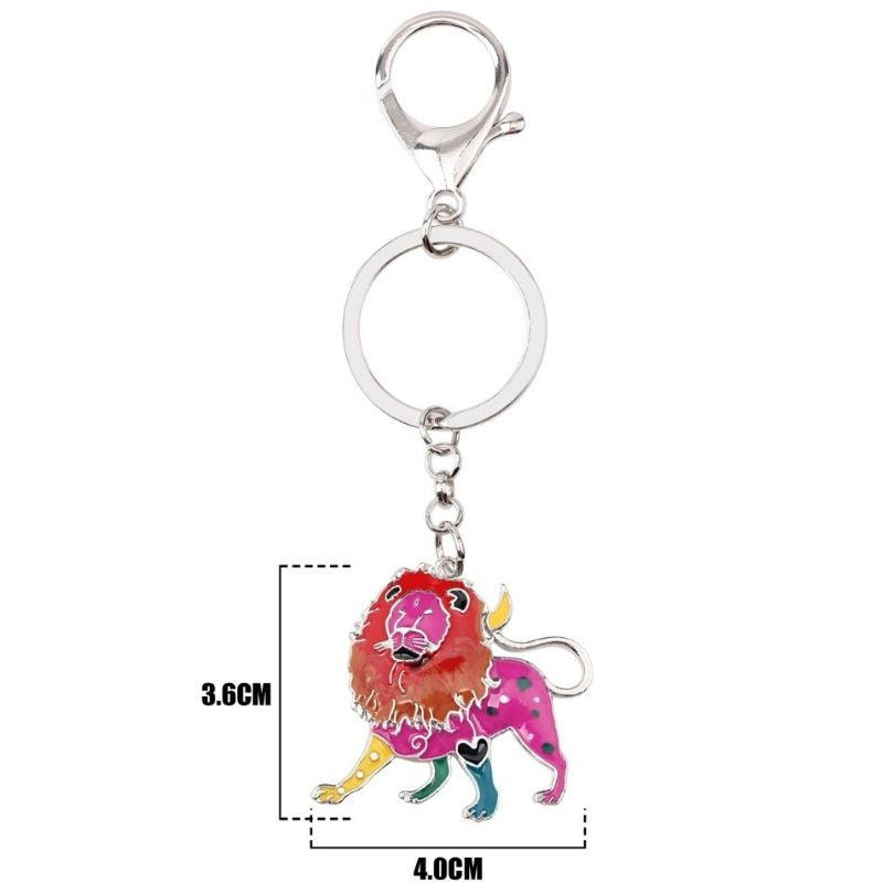 Porte Clés Lion Multicolore dimensions