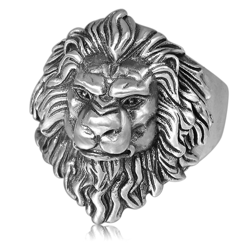 Bague Tête De Lion En Argent Massif