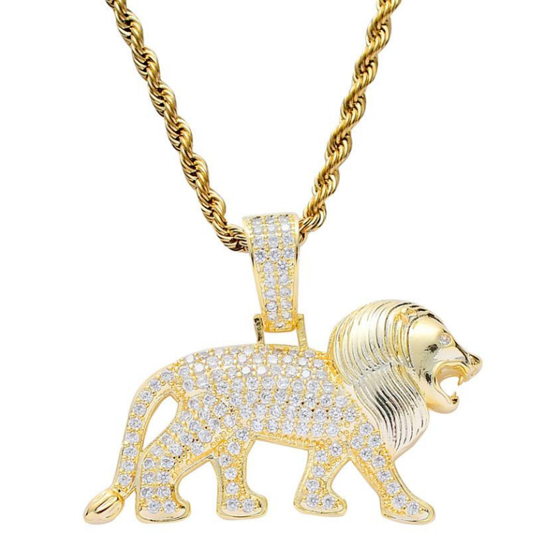 Pendentif lion pour femme.