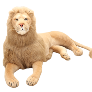 Peluche géante lion blanc.