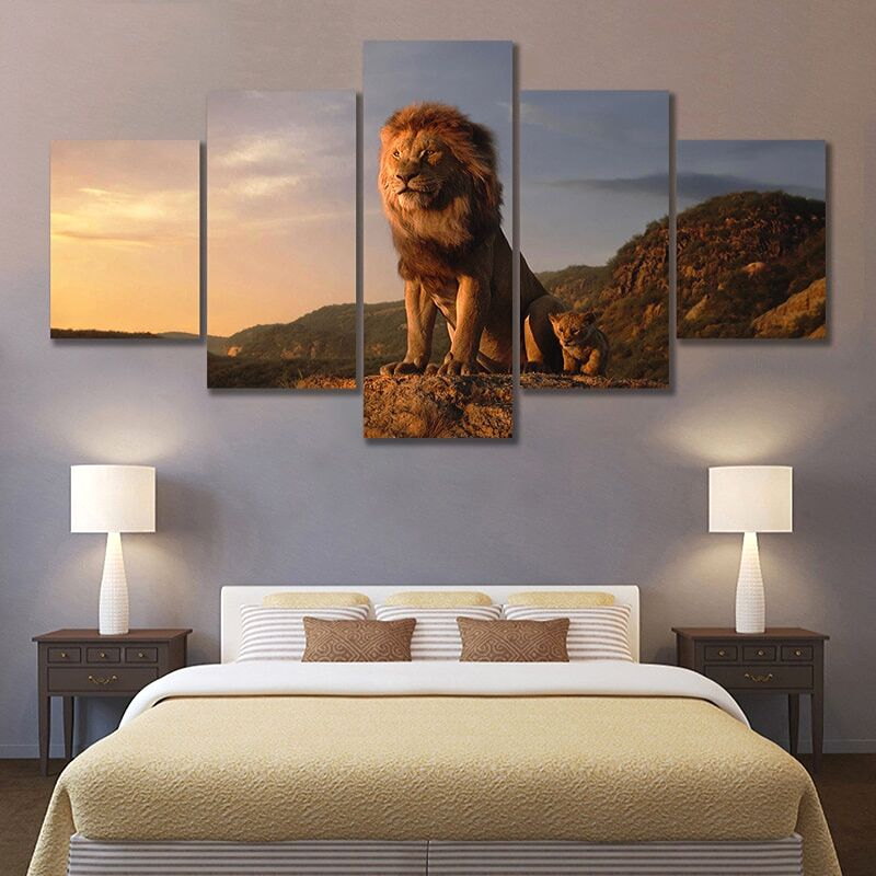 Tableau Lion régnant en roi.