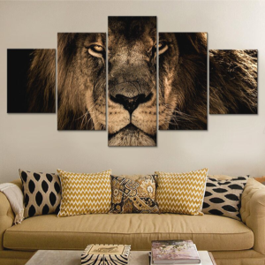 Tableau lion couleur.