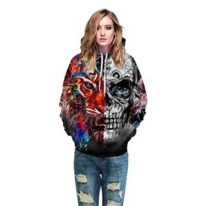 Sweat Lion Tête De Mort Femme