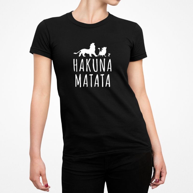 T-Shirt Le Roi Lion Femme Noir photo