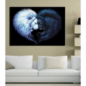 Tableau Lion Optimisme amour de déco