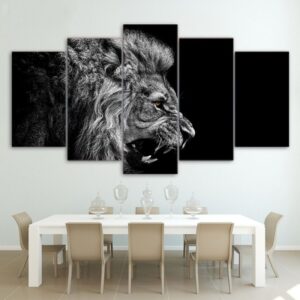 Tableau Lion Rugissant déco murale originale