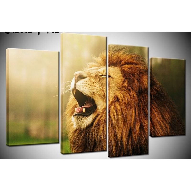 Tableau Lion Élégance décor tête de lion