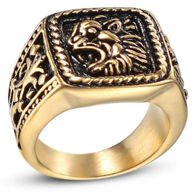 Chevalière Homme Or Tête de Lion