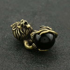 Lion Laiton Porte Clés  profil