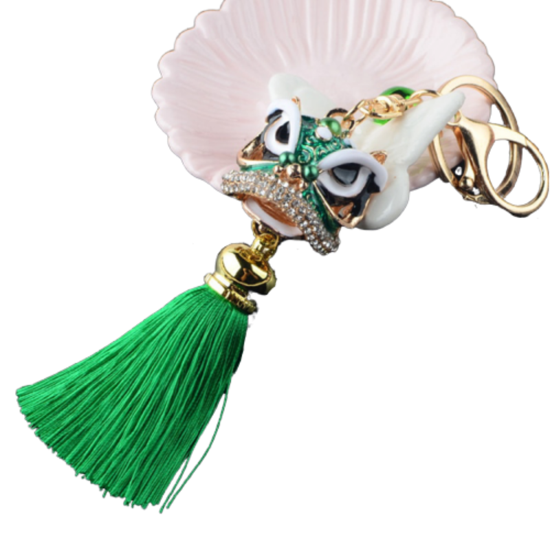 Porte Clés Lion Danse Vert