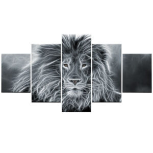 Tableau Lion Richesse zoom