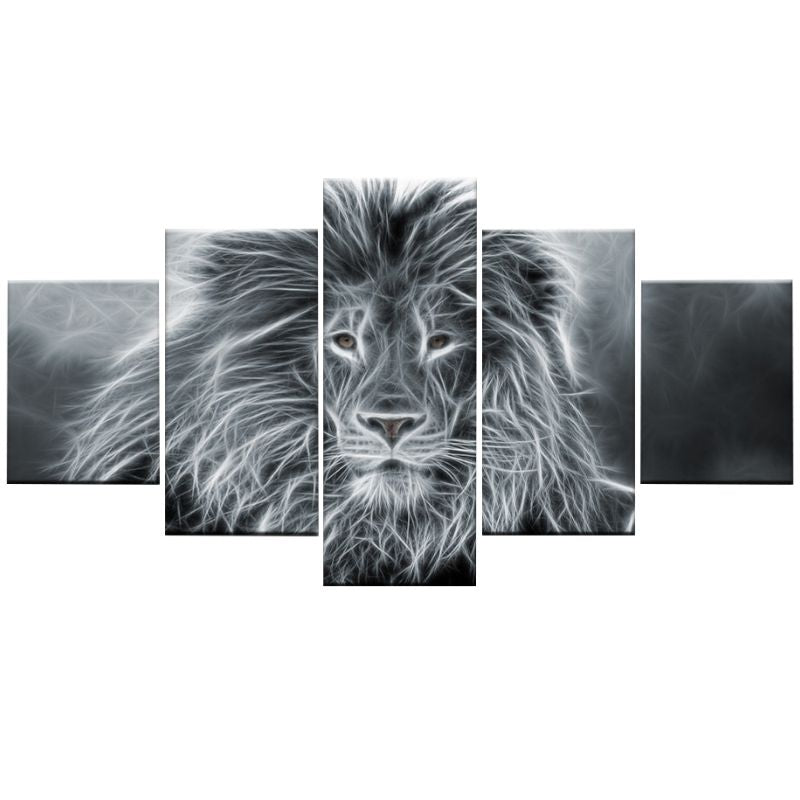 Tableau Lion Richesse zoom