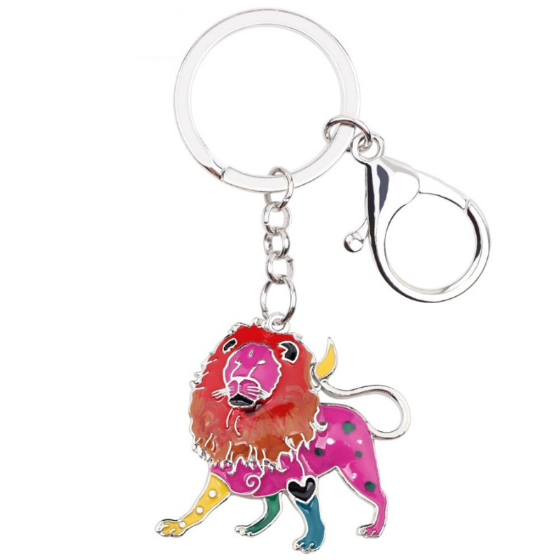 Porte Clés Lion Multicolore