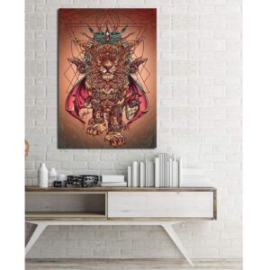 Tableau Lion Complex dessin de lion sur toile