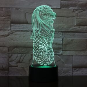Lampe 3D Lion verte