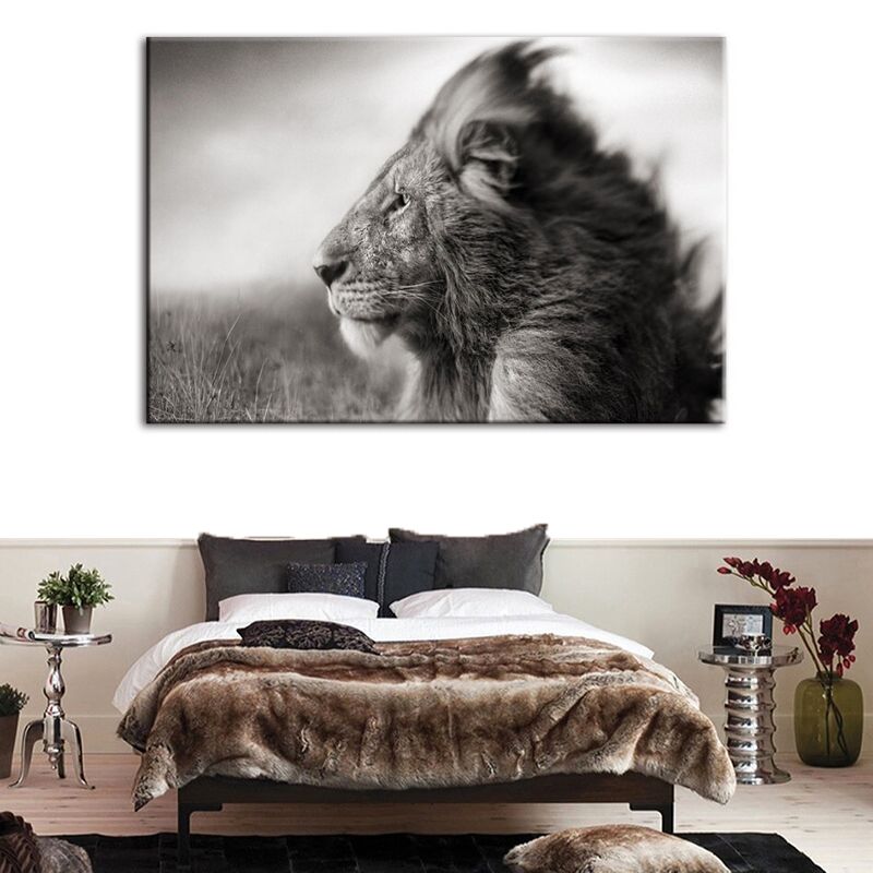 Tableau Lion Charisme décoration d'intérieur avec photo