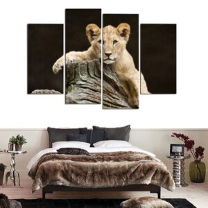 Tableau Jeune Lion Décor intérieur lion