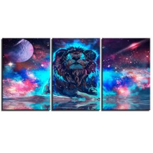 Tableau Lion Ardeur peinture couleur déco
