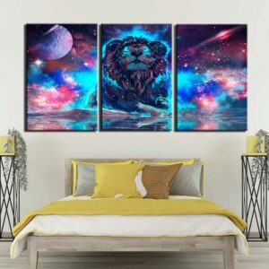 Tableau Lion Ardeur peinture esprit déco