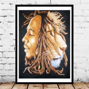 Tableau Lion Rasta toile pour décoration d'intérieur