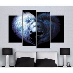 Tableau Lion Énergie décoration rencontre amour