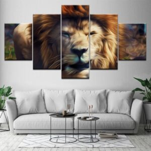Tableau Lion Exaltation peinture abstraite