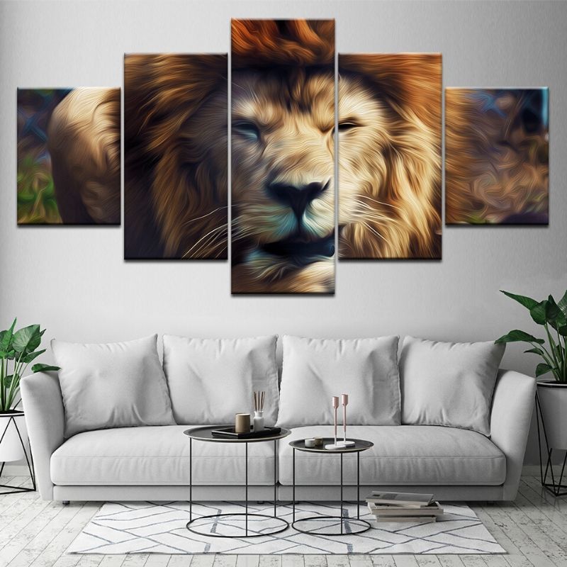 Tableau Lion Exaltation peinture abstraite
