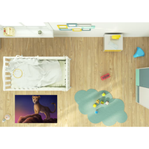 Tapis lion chambre bébé