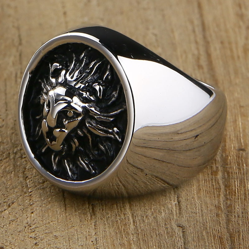 Bague Homme Chevalière Lion solaire