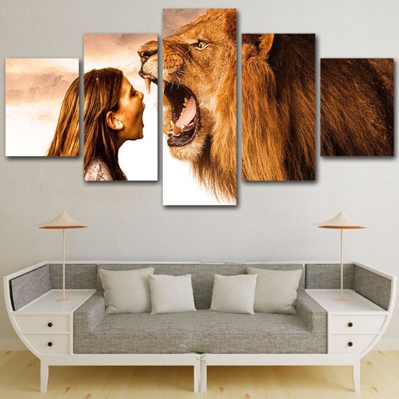 Tableau Lion Trempe décoration d'intérieur insolite