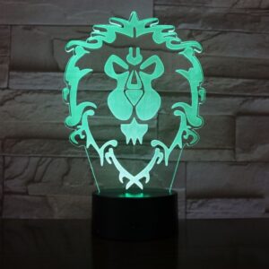 Lampe Lion des Flandres allumée