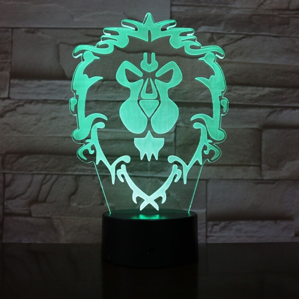Lampe Lion des Flandres allumée