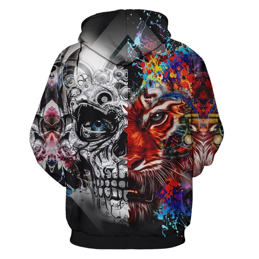 Sweat Lion Tête De Mort Homme