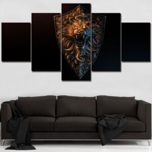 Tableau Lion Emblème photo sur toile pour décor lion