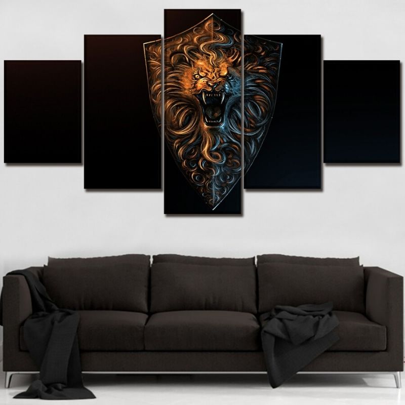 Tableau Lion Emblème photo sur toile pour décor lion