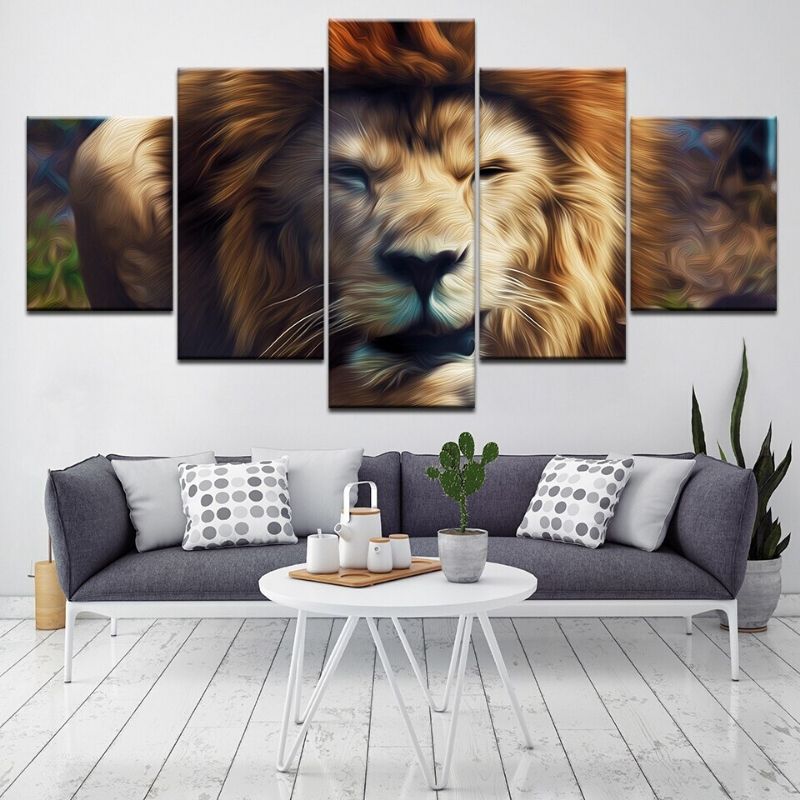 Tableau Lion Exaltation déco abstraite