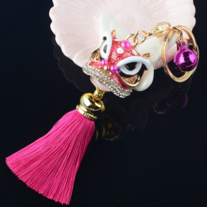 Porte Clés Lion Danse Rose zoom