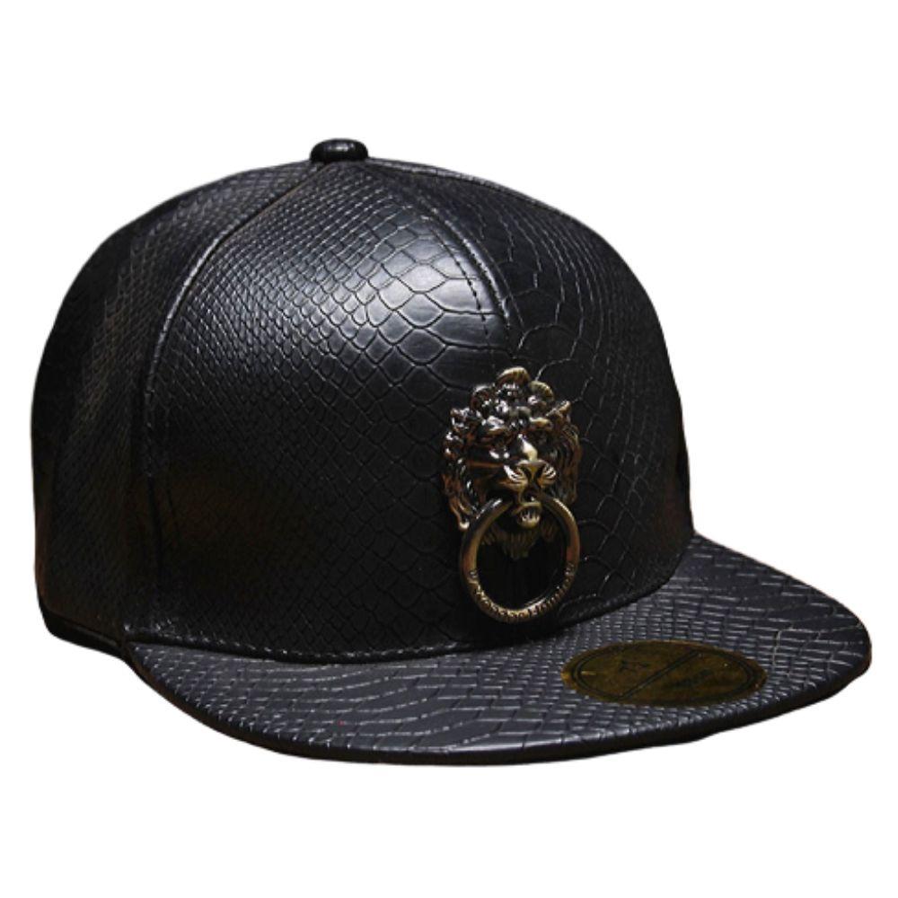 Casquette lion noire anneau.