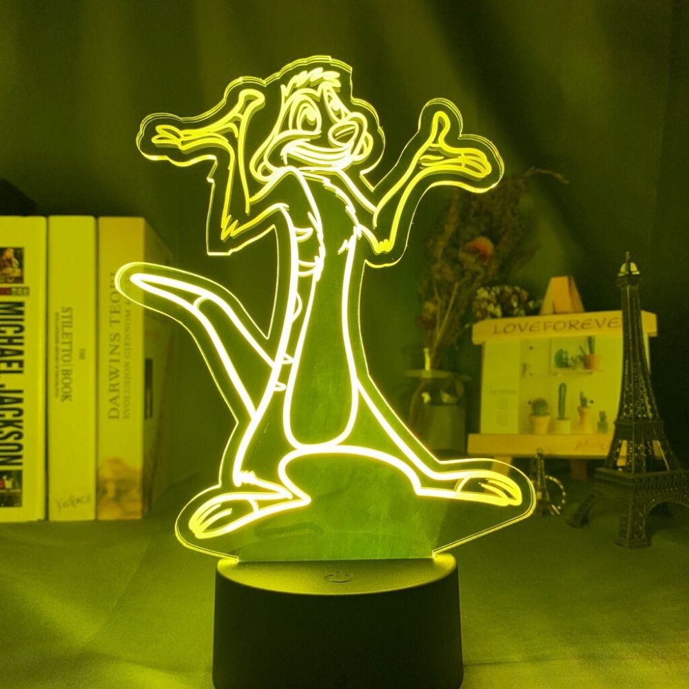 Lampe de Chevet Roi Lion Timon verte