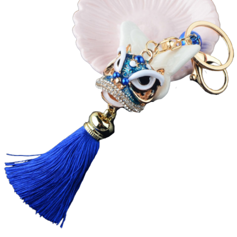 Porte Clés Lion Danse Bleu