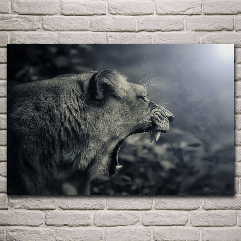 Tableau Lionne Design photo sur toile pour déco mural