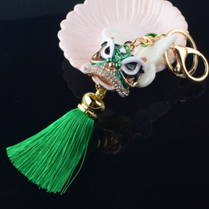 Porte Clés Lion Danse Vert