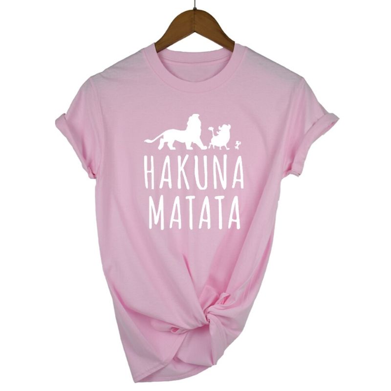T-Shirt Roi Lion Femme Rose