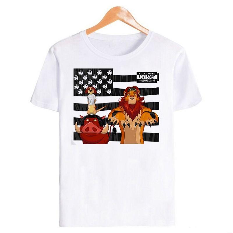 T-Shirt Roi Lion Homme American | Lion Royaume