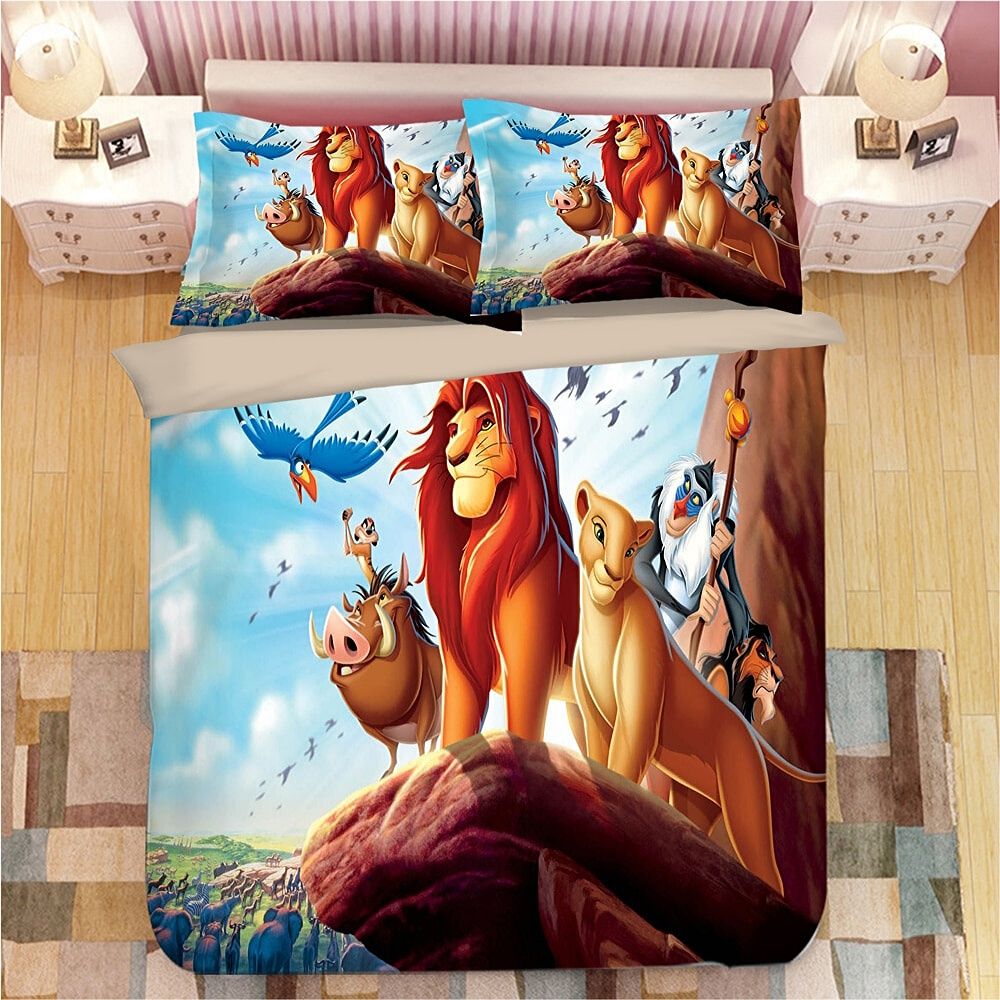 Housse de Couette Disney Roi Lion multicolore.