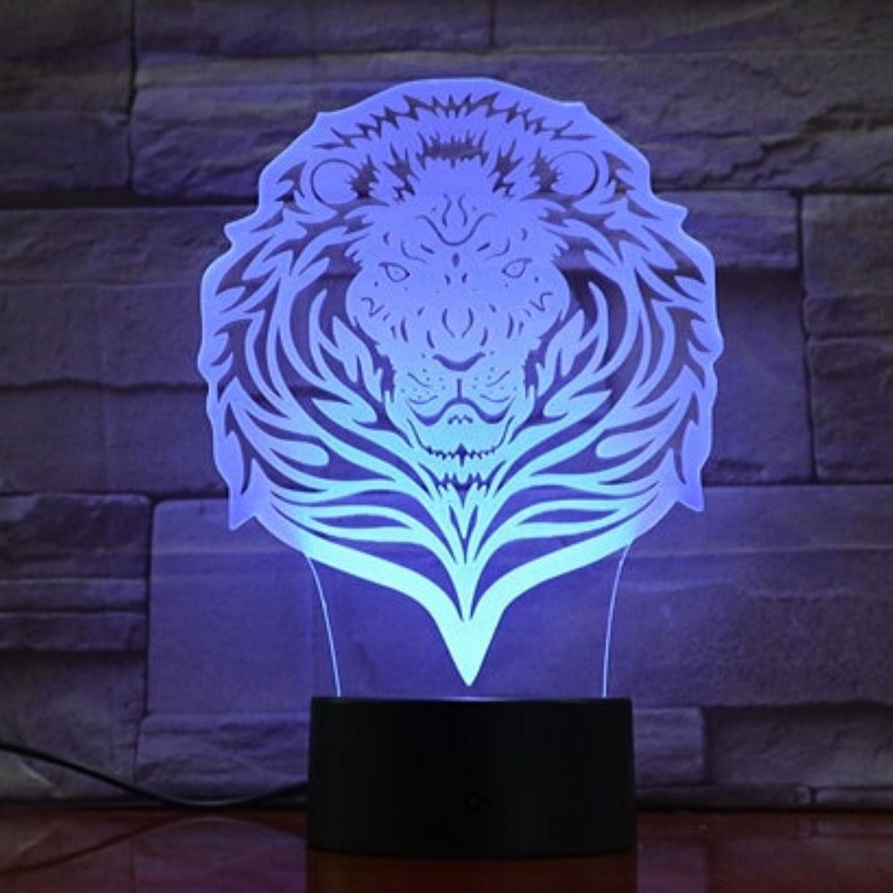 Lampe de Table Lion allumée