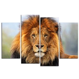 Tableau Tete de Lion Couleur Toile lion  déco intérieur
